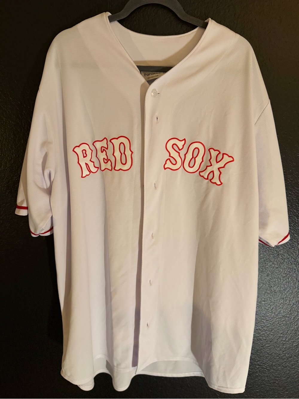 Fanatics White Red "Red Sox" Button-Front Jersey